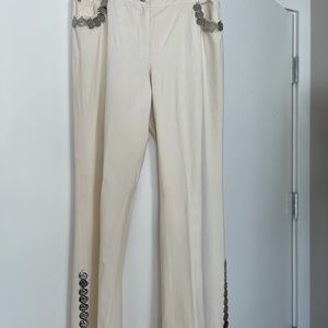 Beautiful cream Dior pants with coin detail.NWOT